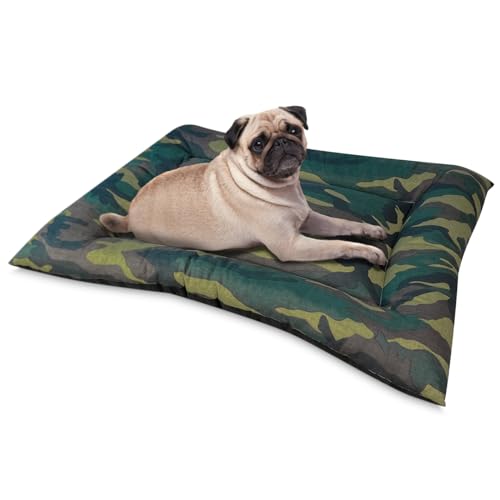 amuéblate online Wendbares und waschbares Hundebett, Bequeme Matte aus Camouflage-Stoff für Transport und Zuhause, ideal für die Erholung von Haustieren, 50 x 70 cm von amuéblate online