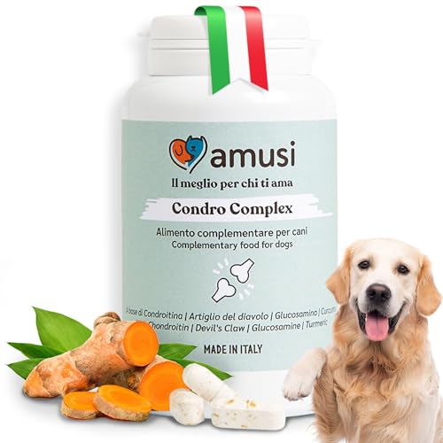 amusi Gelenktabletten Hund - Teufelskralle Hund Supplement, unterstützt Mobilität, schmiert die Knorpel, bekämpft Canine Dysplasie, Arthrose Linderung, mit Chondroitin und Glucosamin (1 Packung) von amusi