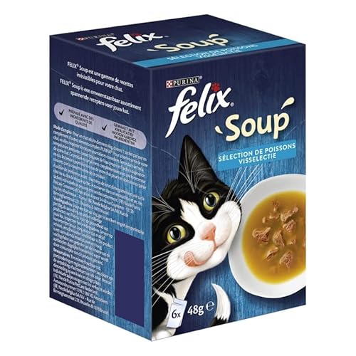 Felix Tiere Suppe Auswahl von Fischen, 288 g, 4 Stück von animaux