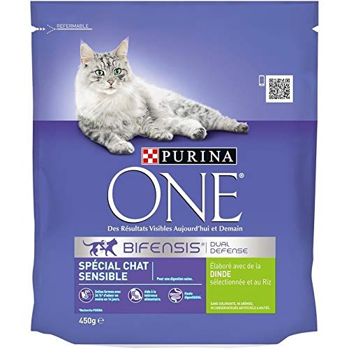 Tiere One – für Erwachsene, speziell für empfindliche Katzen, 450 g, 4 Stück von animaux