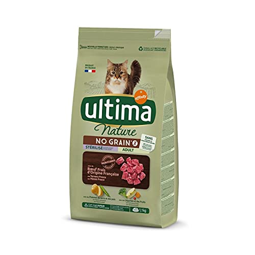 Ultima – keine sterilisierte Körnung für Erwachsene Rind 1,1 kg – 3 Stück – Verkauf pro Set von animaux