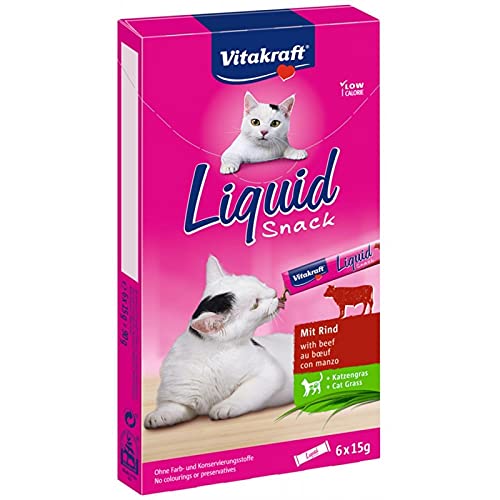 Vitakraft Tiere – Flüssigkeit für Rind + Inulin für Katzen – 4 Stück – Verkauf pro Packung von animaux