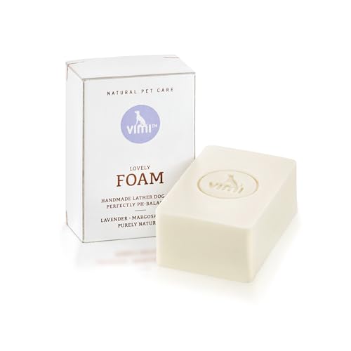 vimi Lovely Foam – 100 g - Natürliche Hunde-Seife für sanfte Fellpflege, reichhaltiger duftender Schaum, mit Lavendel, Thymian & Margosa von animaux