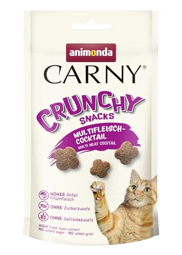 Carny Crunchy Snacks für Katzen (11 x 50g), Multifleisch-Cocktail, Crunchig Knusprige Katzensnachs für Erwachsene Katzen von animonda von animonda Carny