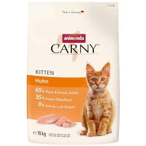 Carny Katzen Trockenfutter Kitten mit Huhn (1 x 10kg), Getreide und Zuckerfreies Trockenfutter von animonda für ausgewachsene Katzen von animonda Carny