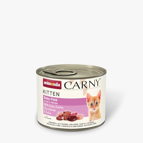 animonda Carny Kitten 12x200g Baby-Paté: Rind, Huhn - Nassfutter für Kätzchen ab 4. Woche, 2.4 kg von animonda Carny