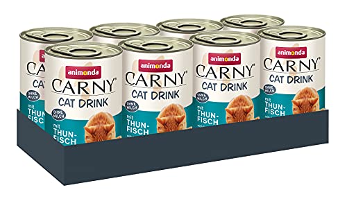 animonda Carny Cat Drink, Ergänzungsfuttermittel für Katzen, mit Thunfisch, 8 x 140 ml von animonda Carny