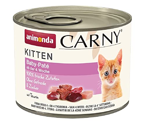 animonda Carny Kitten Nassfutter für Katzen, Katzenfutter Dosen nass für Kitten, Baby-Paté 12 x 200 g von animonda Carny