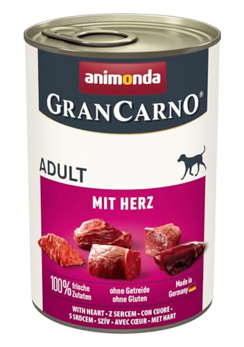 animonda GranCarno Adult Hundefutter nass, Nassfutter für erwachsene Hunde , mit Herz 6 x 400g von animonda Vom Feinsten