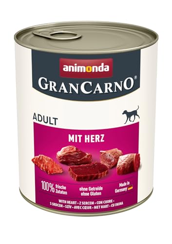 animonda GranCarno Adult Hundefutter nass, Nassfutter für erwachsene Hunde, mit Herz 6 x 800g von animonda Vom Feinsten