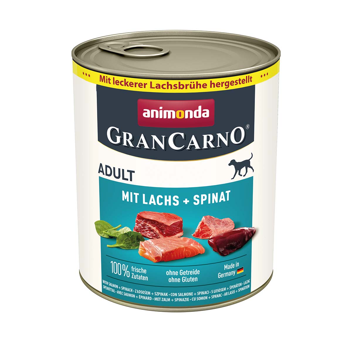 GranCarno Adult mit Lachs + Spinat 6x800g von animonda GranCarno