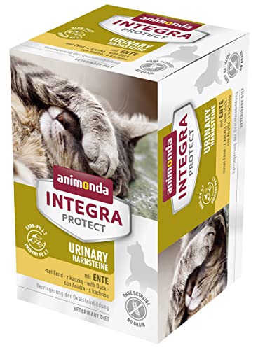 animonda INTEGRA PROTECT Katzenfutter nass Urinary Oxalstein Rind (6 x 100g), vom Tierarzt empfohlen bei Harnsteinen, mit Veterinären entwickeltes Diätalleinfutter für erwachsene Katzen von Animonda Integra Protect