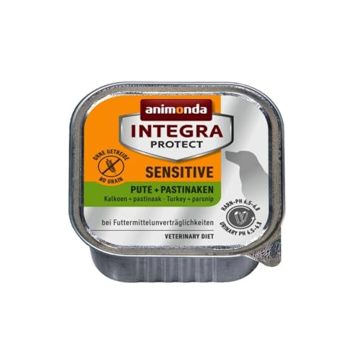 INTEGRA PROTECT Hunde Nassfutter in Schale für erwachsene Hunde, Adult, Nahrungsergänzungsmittel für Sensitive Pute + Pastinaken 150 g von animonda INTEGRA PROTECT