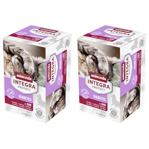 animonda Integra Protect Diabetes Katze, Diät Katzenfutter, Nassfutter bei Diabetes mellitus, mit Rind, 6 x 100 g (Packung mit 2) von animonda Integra Protect Diabetes Katze