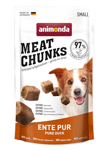 Grancarno Meat Chunks Ente pur (60g), purer Fleisch Premium Hundesnack von animonda für kleine Erwachsene Hunde, getreidefreie Hundeleckerlis für ausgewachsene Hunde von Grancarno