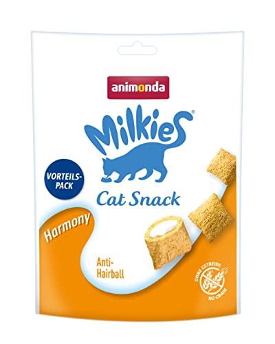 Milkies Katzensnack mit Milch - Harmony (6 x 120g), getreidefreie Knusperkissen Milch Katzensnacks für erwachsene Katzen von animonda von animonda Milkies