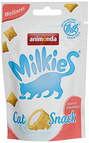 Milkies Katzensnack mit Milch - Selection Mixpack (6 x 30g), getreidefreie Knusperkissen Milch Katzensnacks für erwachsene Katzen von animonda von animonda Milkies