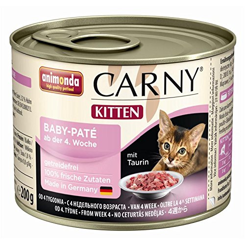 Animonda Cat Dose Carny Kitten Baby-Paté 200g - Sie erhalten 6 Packung/en; Packungsinhalt 0,2 Kg von animonda Vom Feinsten