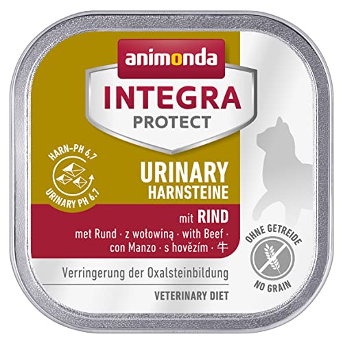 animonda INTEGRA PROTECT Katzenfutter nass Urinary Oxalstein Huhn (16 x 100g), vom Tierarzt empfohlen bei Harnsteinen, mit Veterinären entwickeltes Diätalleinfutter für erwachsene Katzen von Animonda Integra Protect