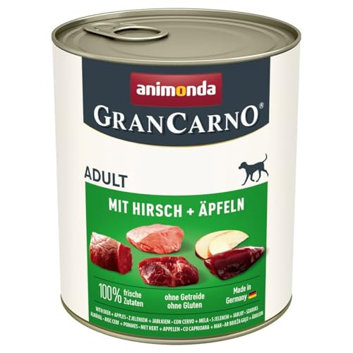 Animonda Nassfutter GranCarno Adult Deer and Apple Hirsch, 800 g von animonda Vom Feinsten