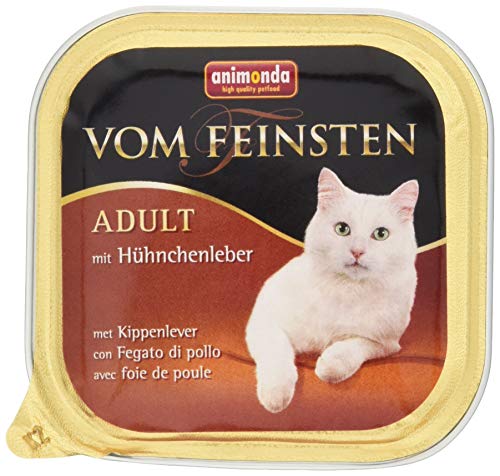 vom Feinsten Katzenfutter nass mit Huhn + Meeresfrüchten (32 x 100g), Katzenfutter nass ohne Getreide und Zucker von animonda, mitfrischen, fleischlichen Zutaten von animonda Vom Feinsten