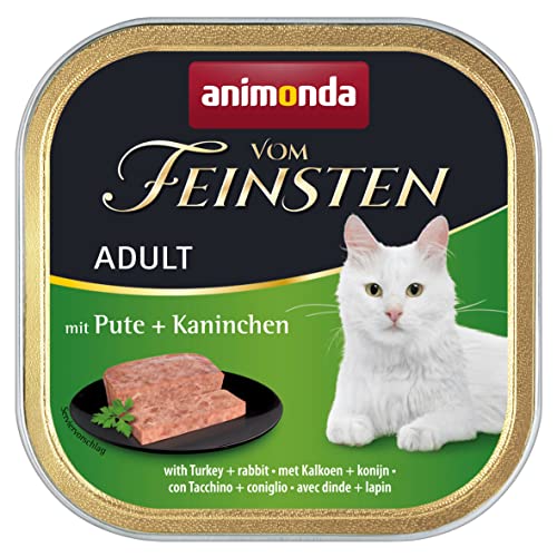 vom Feinsten Katzenfutter nass mit Rind + Huhn (32 x 100g), Katzenfutter nass ohne Getreide und Zucker von animonda, mitfrischen, fleischlichen Zutaten von animonda Vom Feinsten