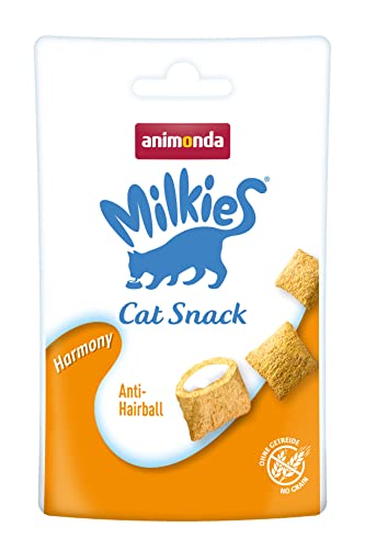 Milkies Katzensnack mit Milch - Harmony (12 x 30g), getreidefreie Knusperkissen Milch Katzensnacks für erwachsene Katzen von animonda von animonda Milkies