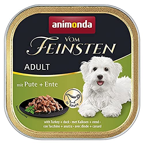 vom Feinsten Hundefutter nass mit Pute + Ente in Sauce (22 x 150g), Hundefutter ohne Getreide und Zucker von animonda, mitfrischen, fleischlichen Zutaten von animonda Vom Feinsten