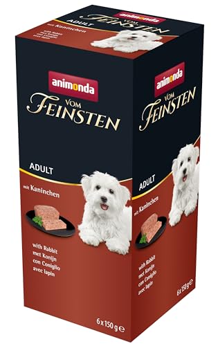 vom Feinsten Hundefutter nass mit Kaninchen (6 x 150g), Hundefutter ohne Getreide und Zucker von animonda, mitfrischen, fleischlichen Zutaten von animonda Vom Feinsten