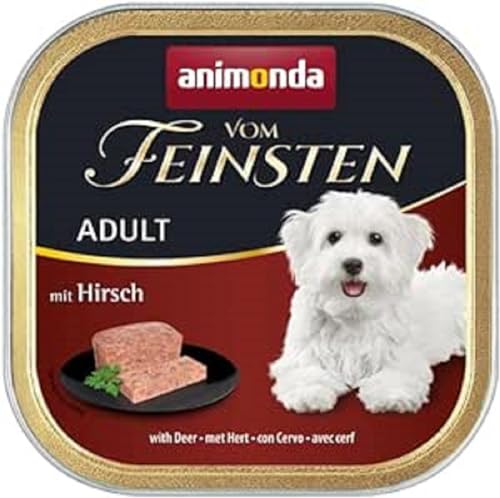 vom Feinsten Hundefutter nass mit Hirsch (22 x 150g), Hundefutter ohne Getreide und Zucker von animonda, mitfrischen, fleischlichen Zutaten von animonda Vom Feinsten