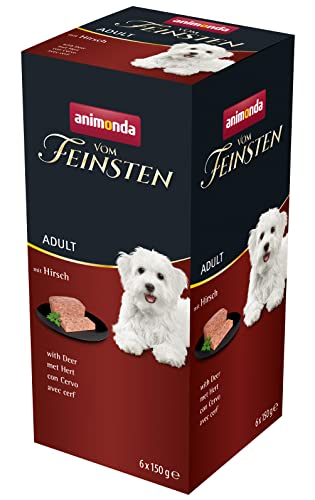 vom Feinsten Hundefutter nass mit Hirsch (6 x 150g), Hundefutter ohne Getreide und Zucker von animonda, mitfrischen, fleischlichen Zutaten von animonda Vom Feinsten