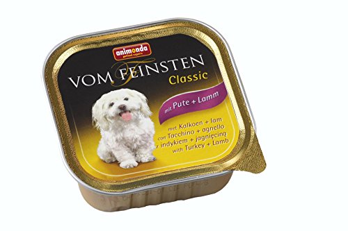 vom Feinsten Hundefutter nass mit Pute + Lamm (22 x 150g), Hundefutter ohne Getreide und Zucker von animonda, mitfrischen, fleischlichen Zutaten, Brown von animonda Vom Feinsten