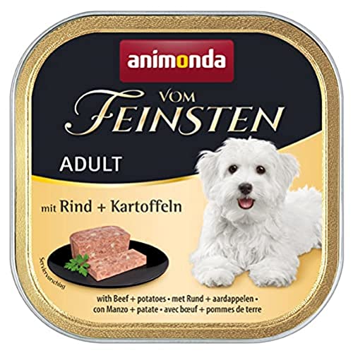 vom Feinsten Hundefutter nass mit Rind + Kartoffeln (22 x 150g), Hundefutter ohne Getreide und Zucker von animonda, mitfrischen, fleischlichen Zutaten von animonda Vom Feinsten