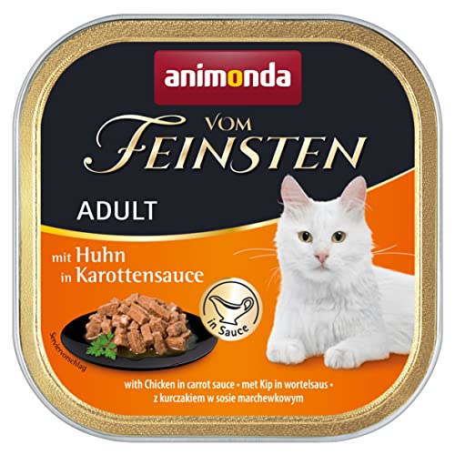 vom Feinsten Katzenfutter nass in Saucen Vielfalt (32 x 100 g), Katzenfutter nass ohne Getreide und Zucker von animonda, mitfrischen, fleischlichen Zutaten von animonda Vom Feinsten