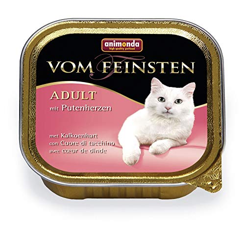 vom Feinsten Katzenfutter nass mit Putenherzen (32 x 100g), Katzenfutter nass ohne Getreide und Zucker von animonda, mitfrischen, fleischlichen Zutaten von animonda Vom Feinsten