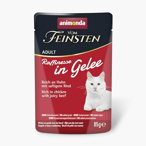 animonda Vom Feinsten Adult Raffinesse in Gelee reich an Huhn mit Rind 24 x 85 g von animonda Vom Feinsten