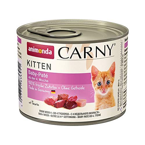 animonda Vom Feinsten Carny Kitten Katzenfutter, Nassfutter Katzen bis 1 Jahr, Baby-Paté , 6 x 200 g von animonda Vom Feinsten