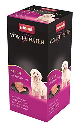 vom Feinsten Senior Hundefutter nass von animonda mit Geflügel + Lamm ( 6 x 150 g), Hundefutter ab 7 Jahren von animonda, ohne Getreide und Zucker, mitfrischen, fleischlichen Zutaten von animonda Vom Feinsten