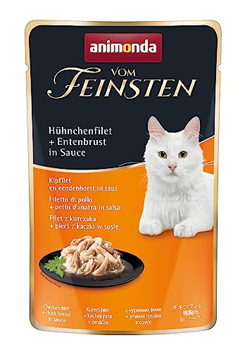 animonda Vom Feinsten schmackhaftes Katzenfutter nass im Pouch, mit Hühnchenfilet + Entenbrust in Sauce 50 g von animonda Vom Feinsten