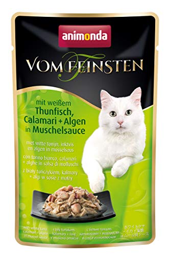 vom Feinsten Katzenfutter nass mit Thunfisch + Calamari (18 x 50g), Katzenfutter nass ohne Getreide und Zucker von animonda, mitfrischen, fleischlichen Zutaten von animonda Vom Feinsten