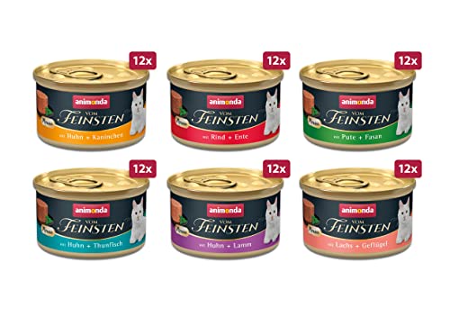 vom Feinsten Mousse Nassfutter-Vielfalt (72 x 85 g), Katzenfutter nass ohne Getreide und Zucker von animonda, mitfrischen, fleischlichen Zutaten von animonda Vom Feinsten