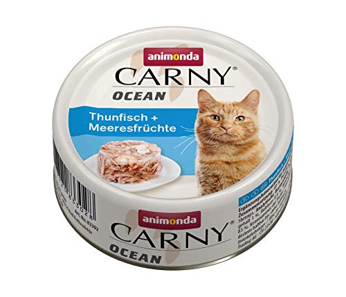 animonda Carny Ocean Katzenfutter, Nassfutter für Katzen, Thunfisch + Meeresfrüchte, 12 x 80 g von animonda Carny