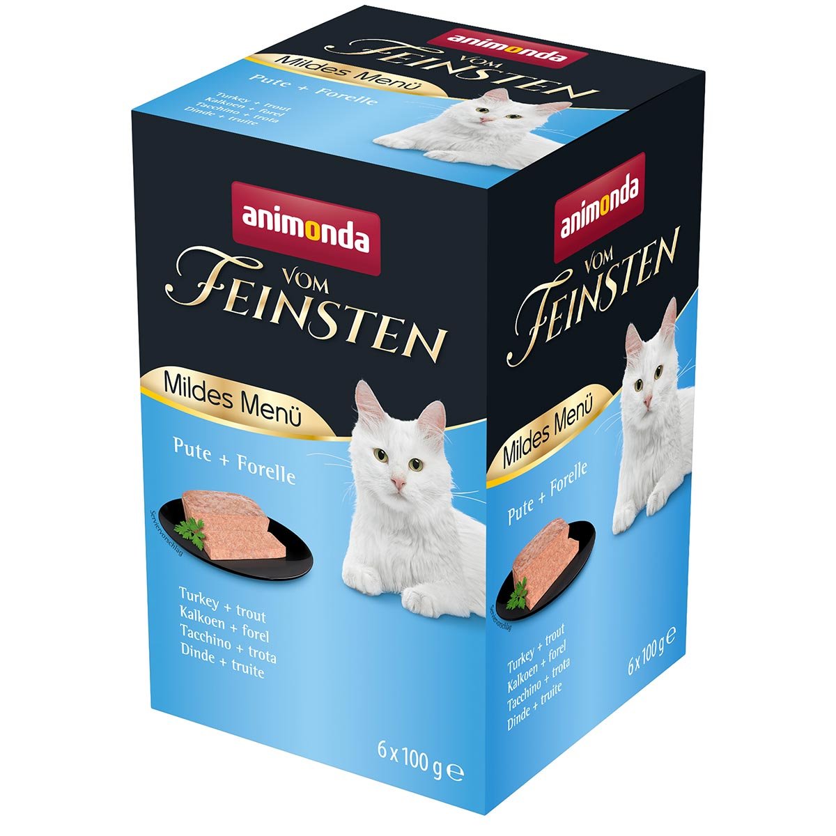 animonda vom Feinsten Adult Mildes Menü Pute + Forelle 32x100g von animonda vom Feinsten