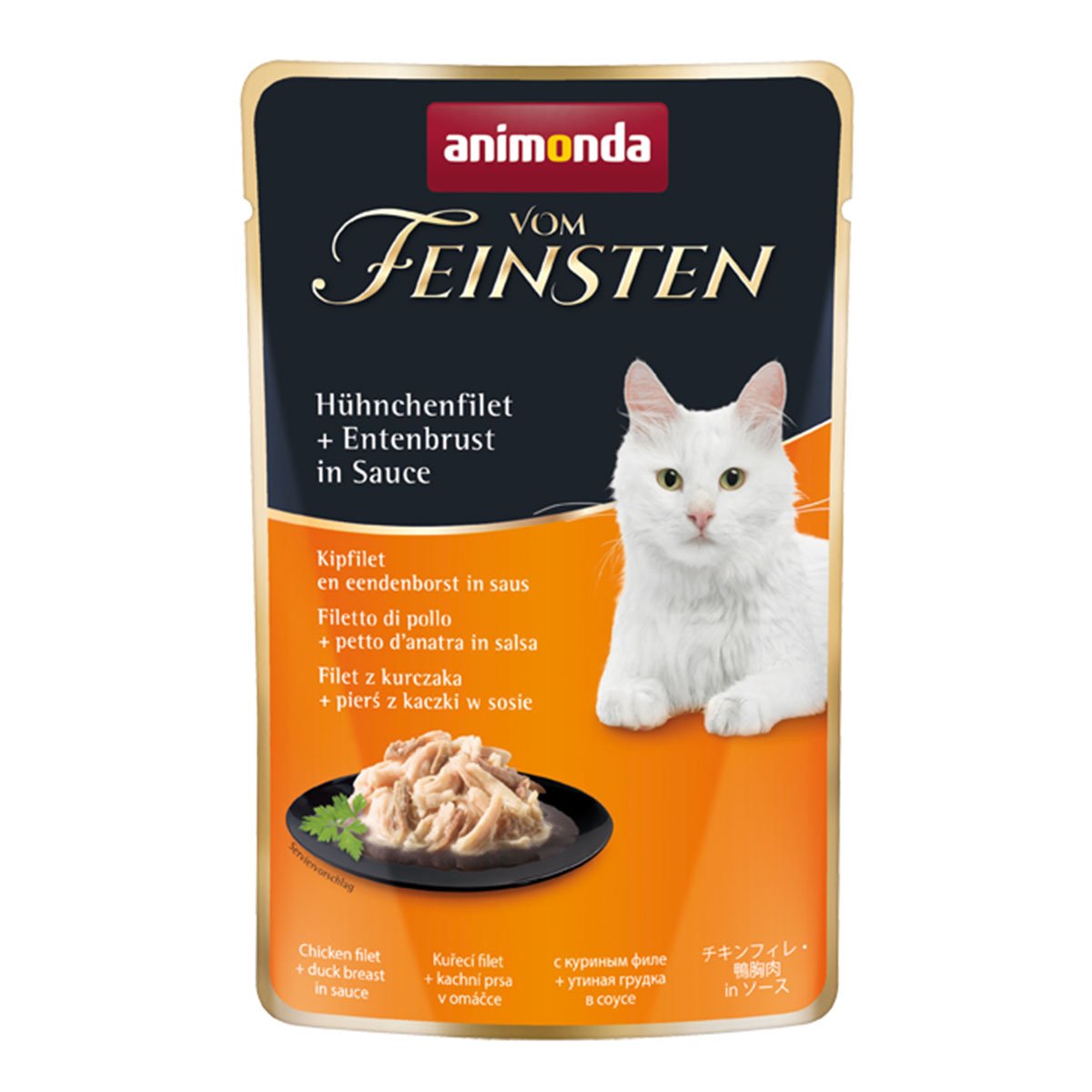 animonda vom Feinsten Hühnchenfilet und Entenbrust in Sauce 18x50g von animonda vom Feinsten