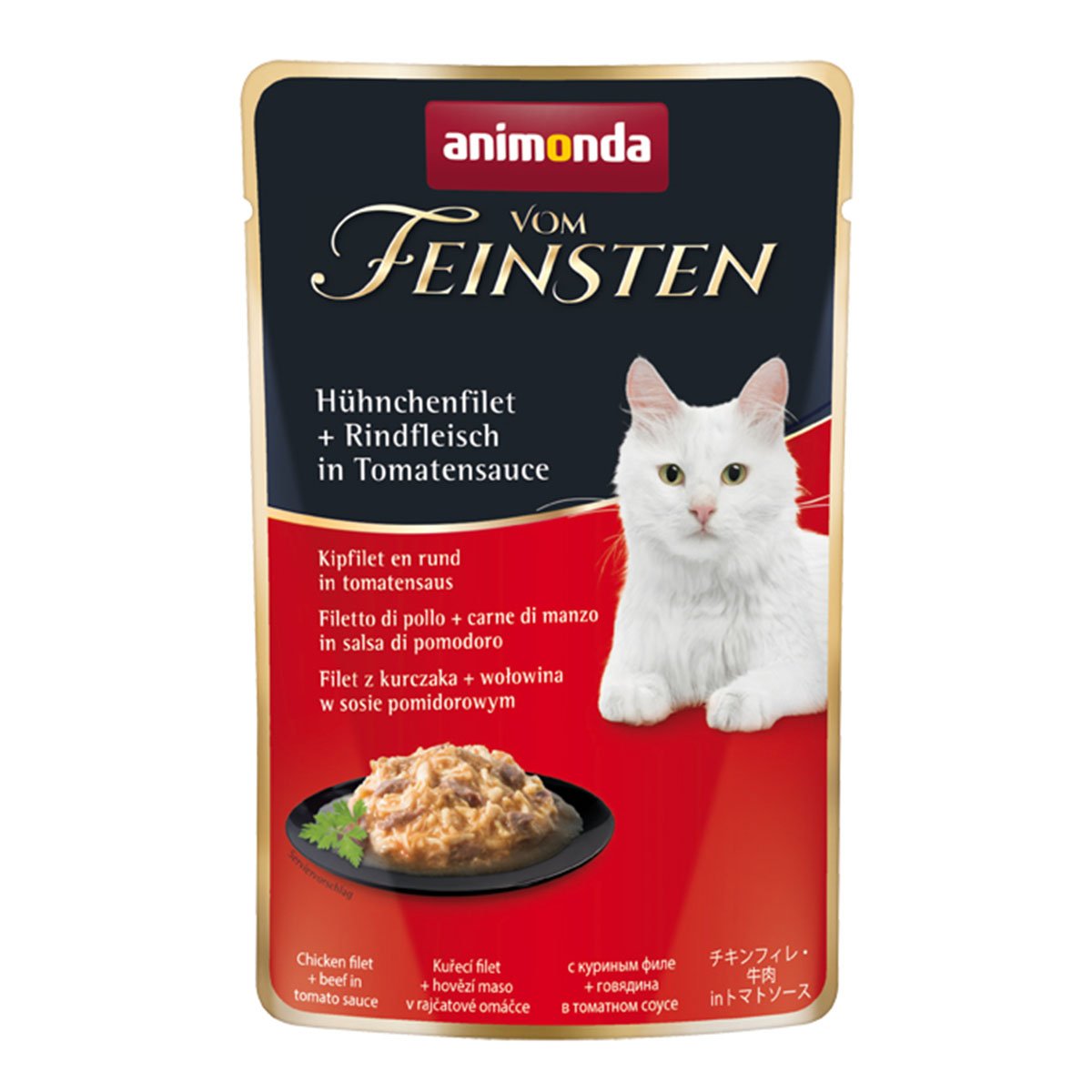 animonda vom Feinsten Hühnchenfilet und Rindfleisch Tomatensauce 18x50g von animonda vom Feinsten