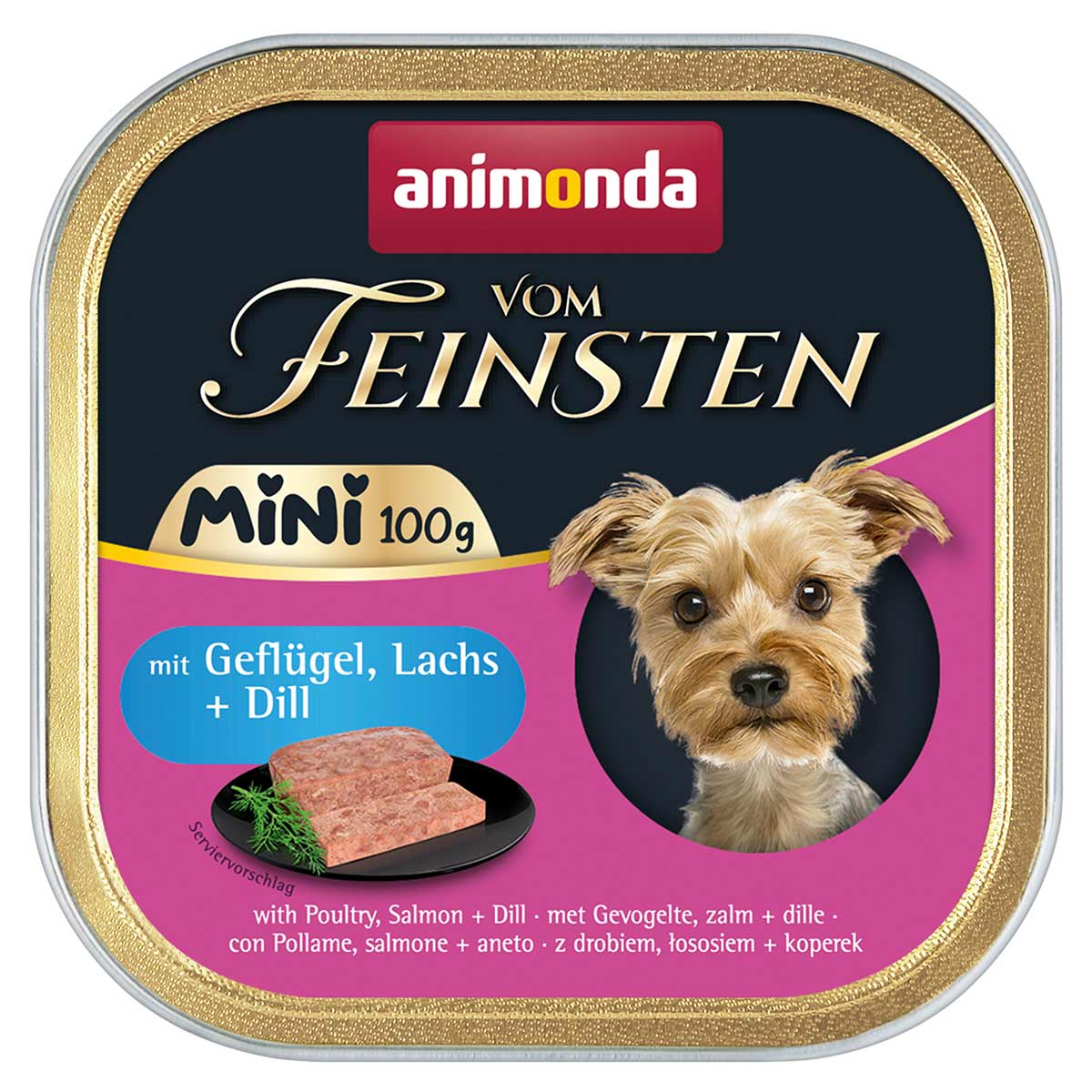 animonda vom Feinsten Mini Geflügel, Lachs + Dill 32x100g von animonda vom Feinsten