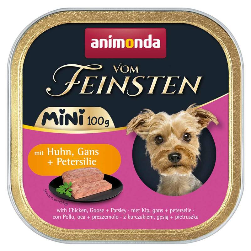 animonda vom Feinsten Mini Huhn, Gans + Petersilie 32x100g von animonda vom Feinsten