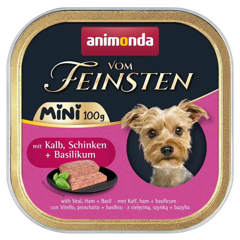 animonda vom Feinsten Mini Kalb, Schinken + Basilikum 32x100g von animonda vom Feinsten