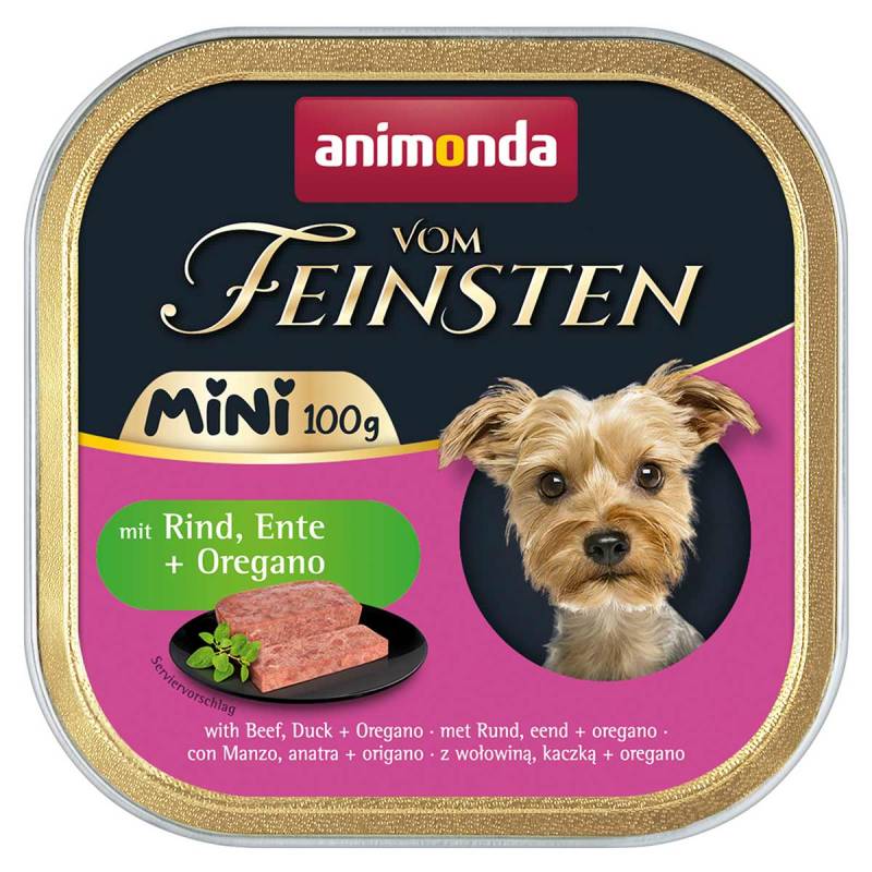 animonda vom Feinsten Mini Rind, Ente + Oregano 32x100g von animonda vom Feinsten