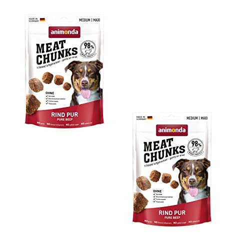 Animonda - Meat Chunks mit Rind - Snack für Hunde - Doppelpack - 2 x 80 g von animonda Vom Feinsten